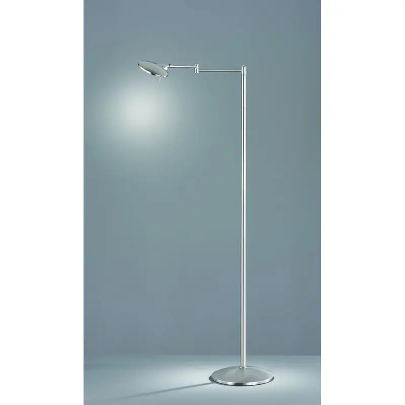 TRIO Lampadaire intérieur nickel mat et blanc KAZAN