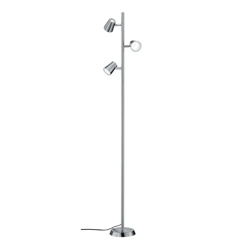 TRIO Lampadaire intérieur nickel mat et blanc NARCOS