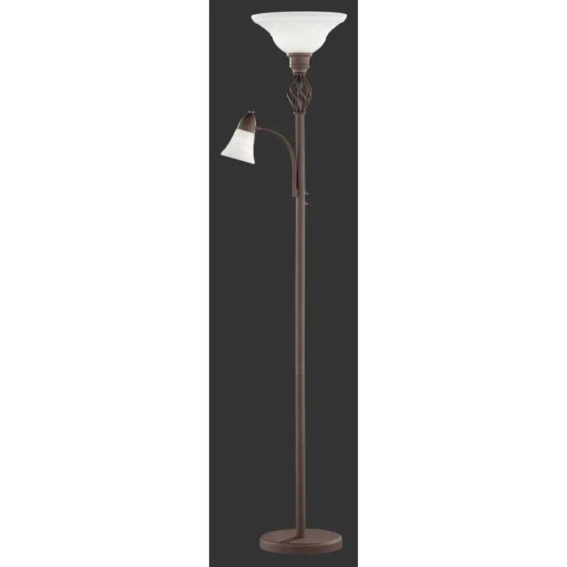 TRIO Lampadaire intérieur rouille et blanc RUSTICA