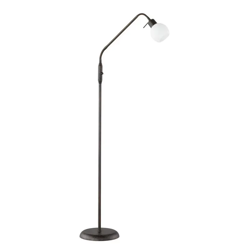 TRIO Lampadaire intérieur rouille antique et blanc FREDDY
