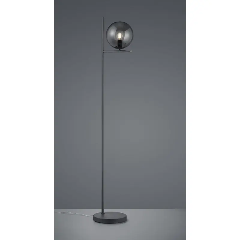 TRIO Lampadaire intérieur antracite et fumé PURE
