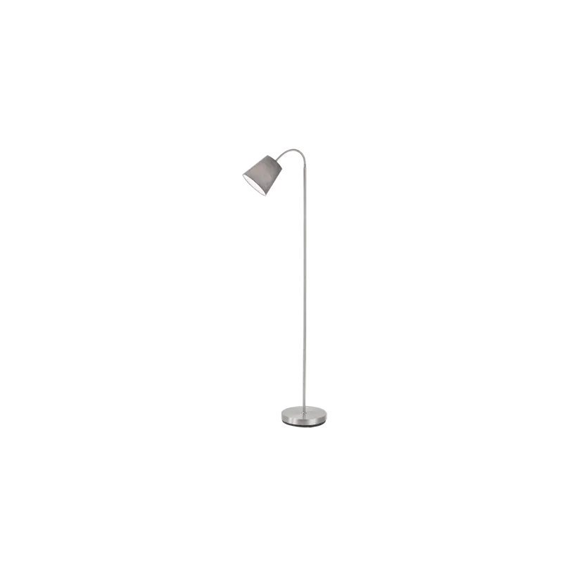TRIO Lampadaire intérieur nickel mat et gris WINDU