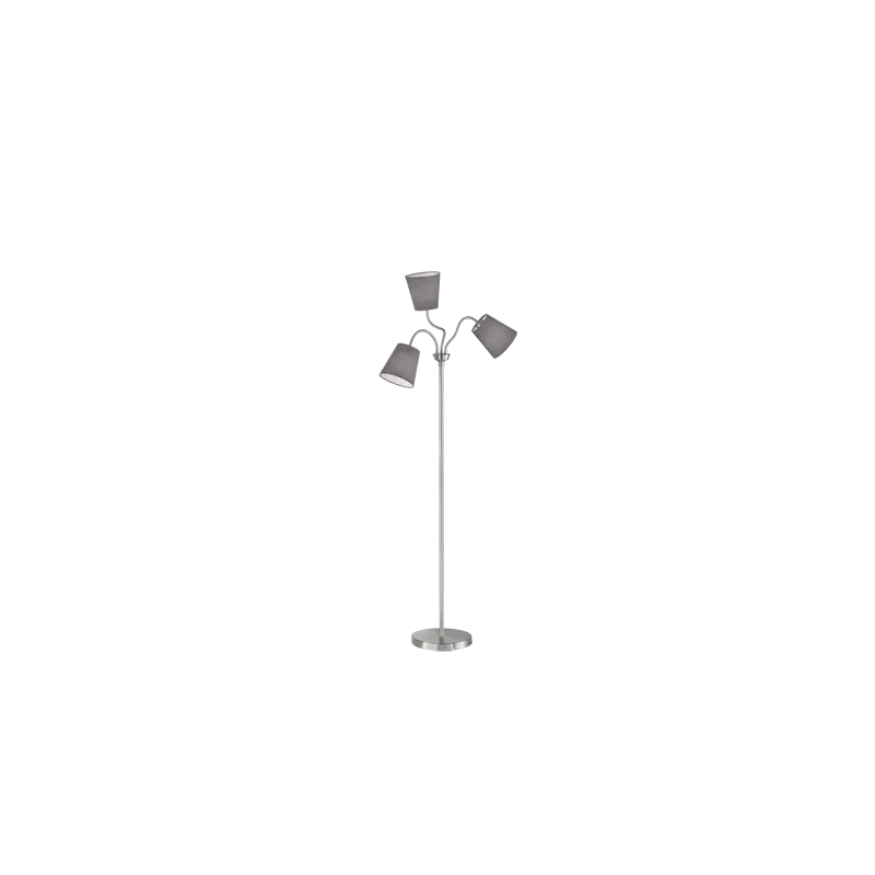 TRIO Lampadaire intérieur nickel mat et gris WINDU