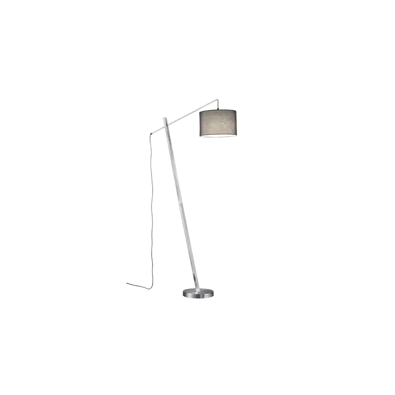 TRIO Lampadaire intérieur nickel mat et gris PADME