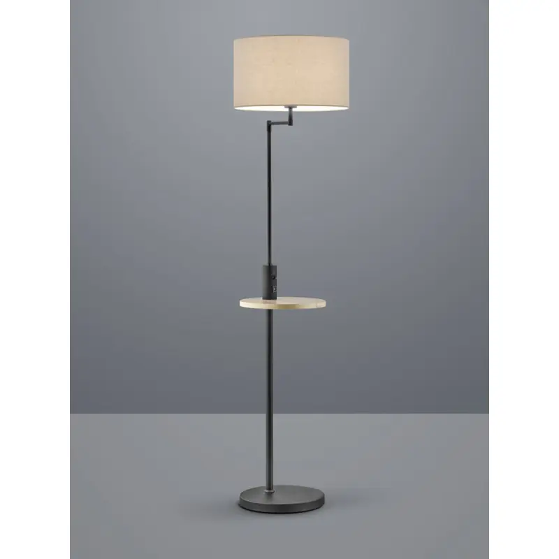 TRIO Lampadaire intérieur noir mat et gris CLAAS