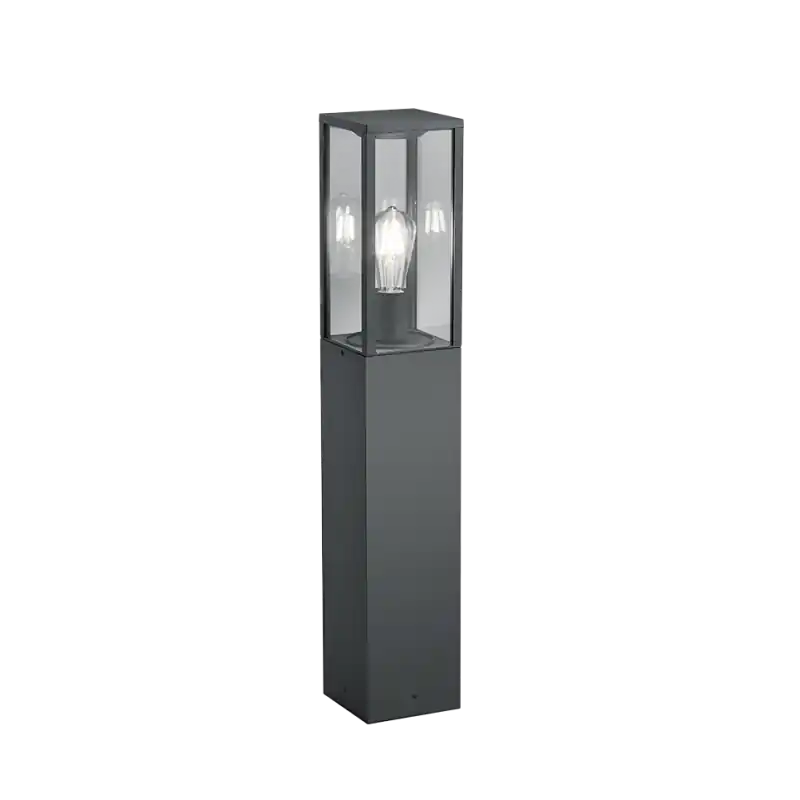 TRIO Lampadaire extérieur anthracite et transparent claire GARONNE