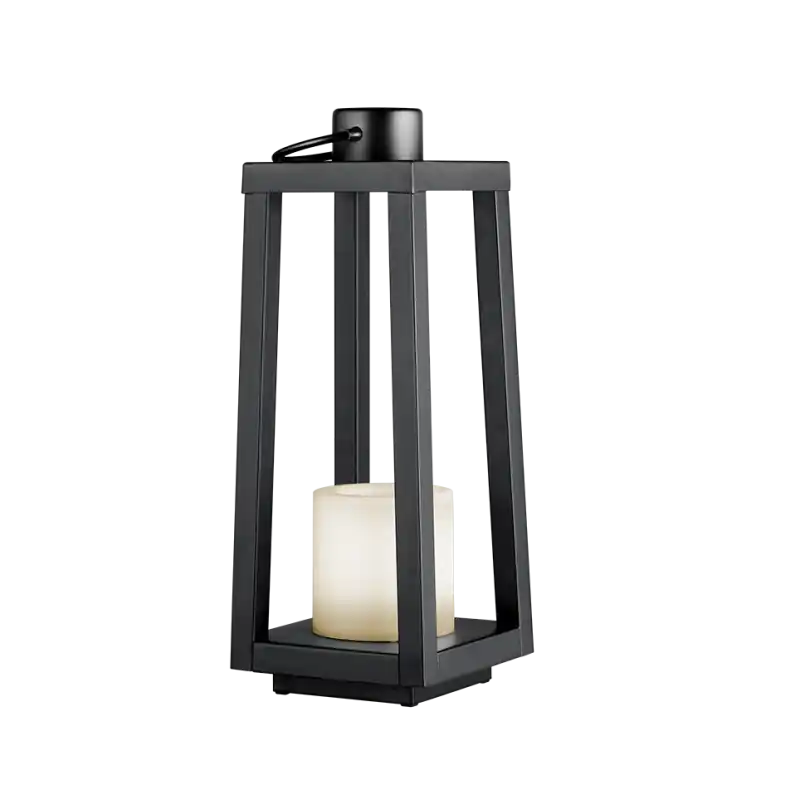 TRIO Lampe de table extérieur noir mat LOJA