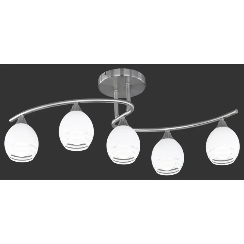 TRIO Plafonnier intérieur nickel mat et blanc CURVA