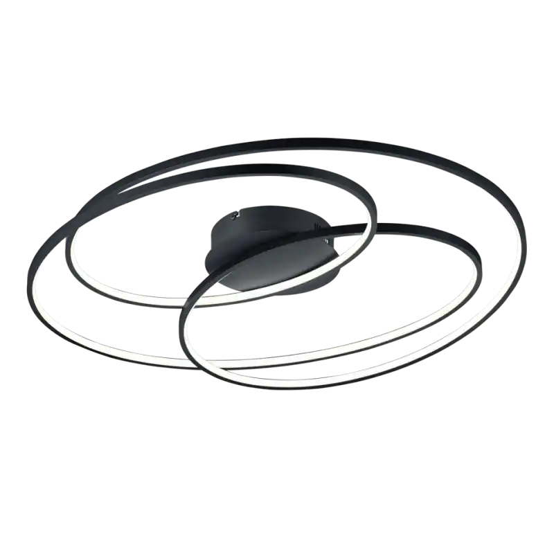 TRIO Plafonnier intérieur noir mat et blanc GALE