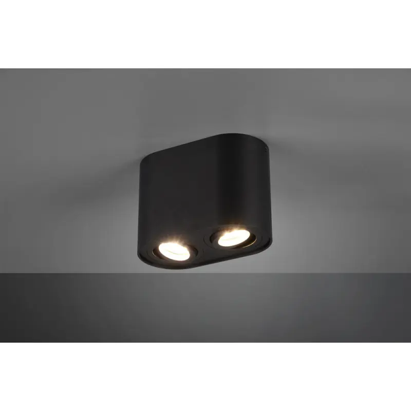 TRIO Plafonnier intérieur noir mat COOKIE
