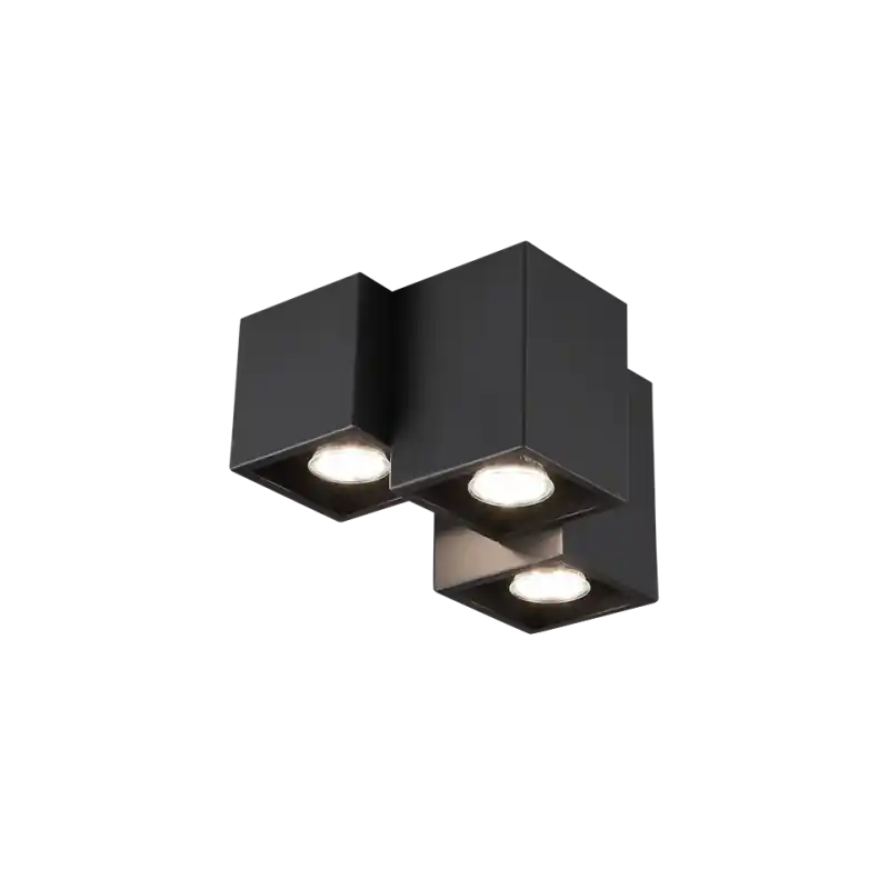 TRIO Plafonnier intérieur noir mat FERNANDO