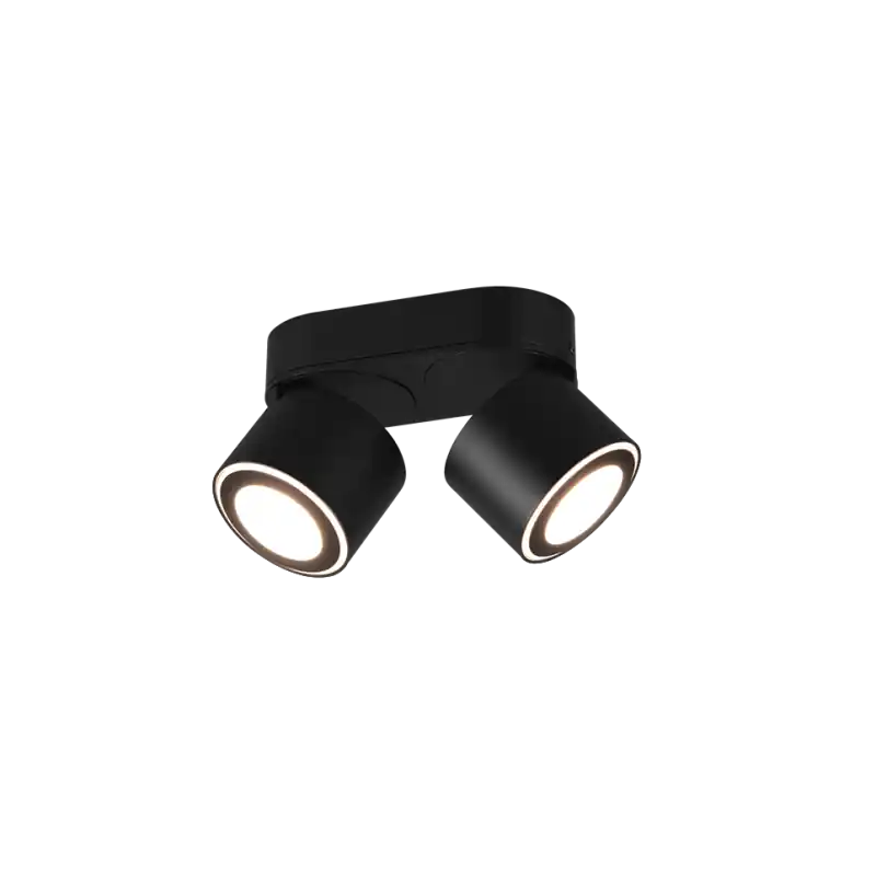 TRIO Plafonnier intérieur noir mat TAURUS