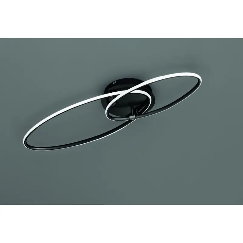 TRIO Plafonnier intérieur noir mat AVUS