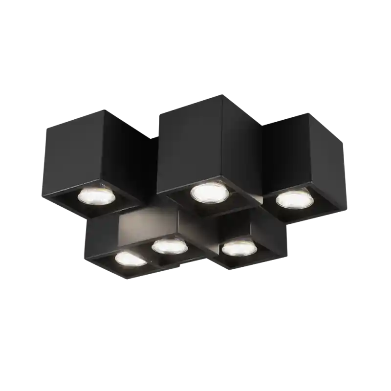 TRIO Plafonnier intérieur noir mat FERNANDO