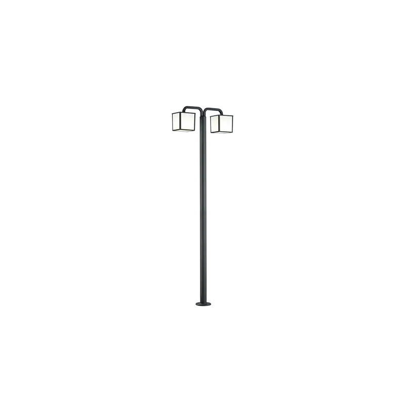 TRIO Lampadaire extérieur anthracite et blanc CUBANGO