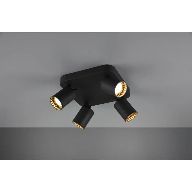 TRIO Spot intérieur noir mat PAGO