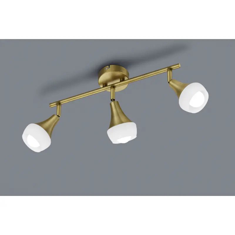 TRIO Spot intérieur laiton fumé et blanc TRUMPET