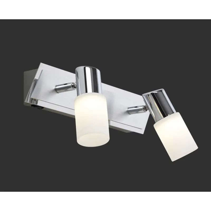 TRIO Spot intérieur chrome et blanc balayé CLAPTON