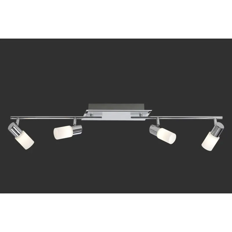 TRIO Spot intérieur chrome et blanc balayé CLAPTON