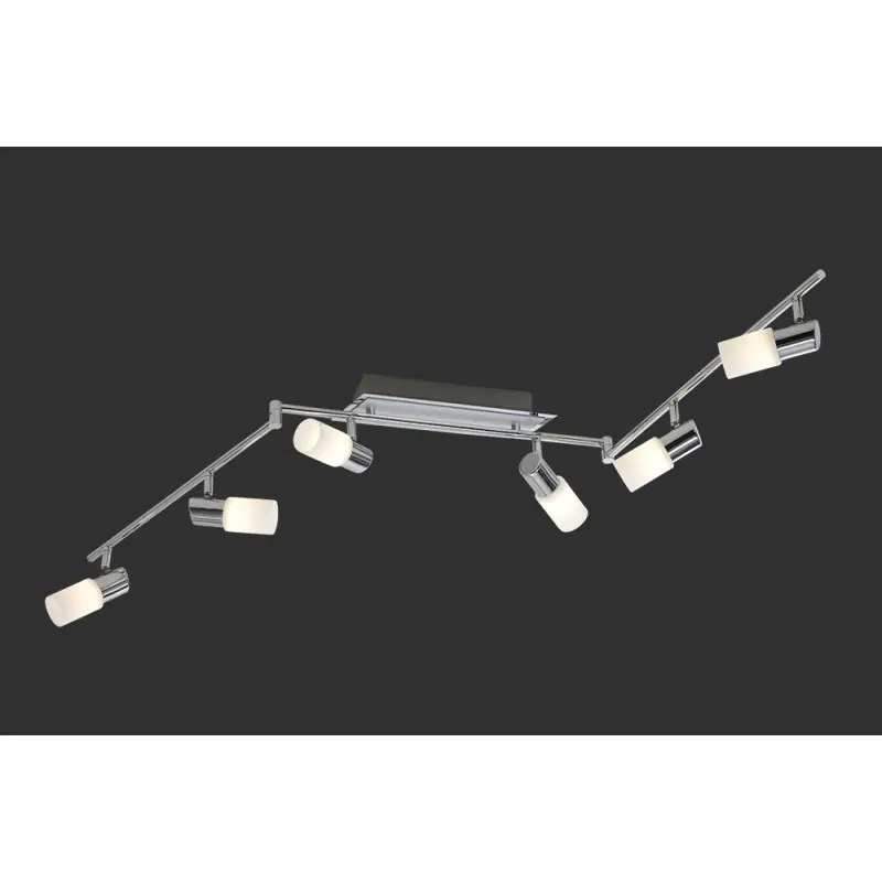 TRIO Spot intérieur chrome et blanc balayé CLAPTON