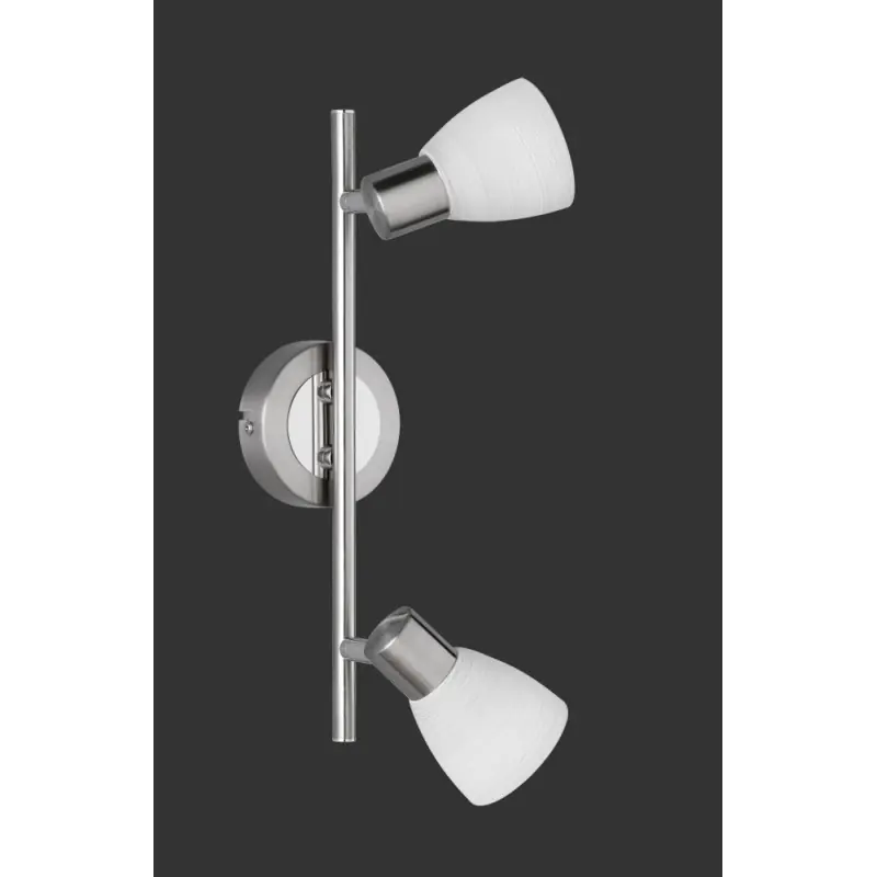 TRIO Spot intérieur nickel mat et blanc balayé CARICO