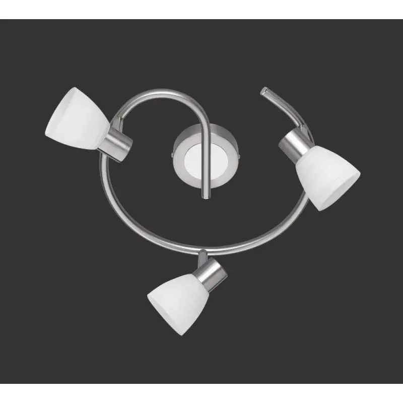 TRIO Spot intérieur nickel mat et blanc balayé CARICO