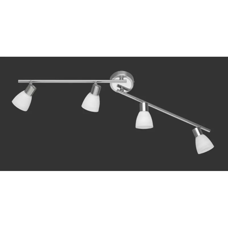 TRIO Spot intérieur nickel mat et blanc balayé CARICO