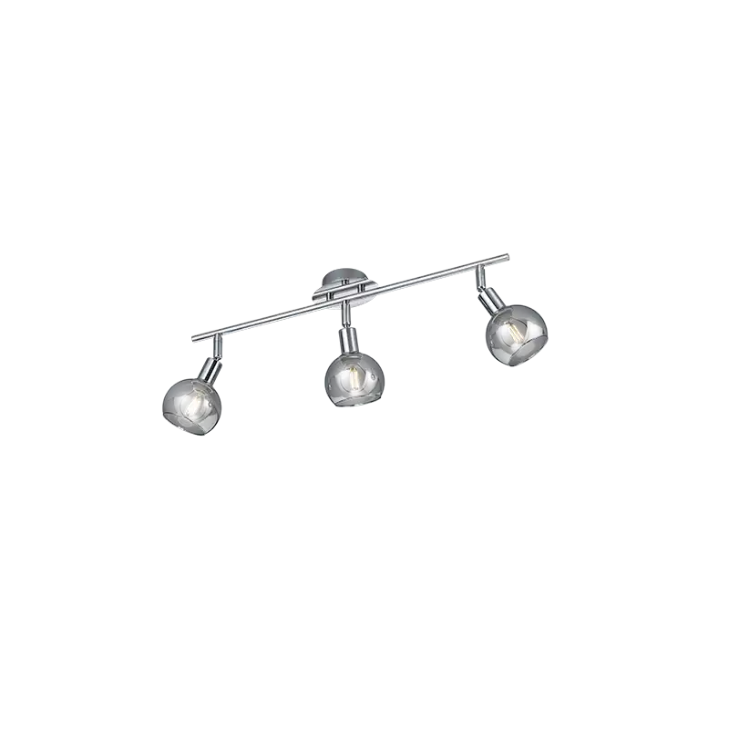 TRIO Spot intérieur chrome et fumé BREST