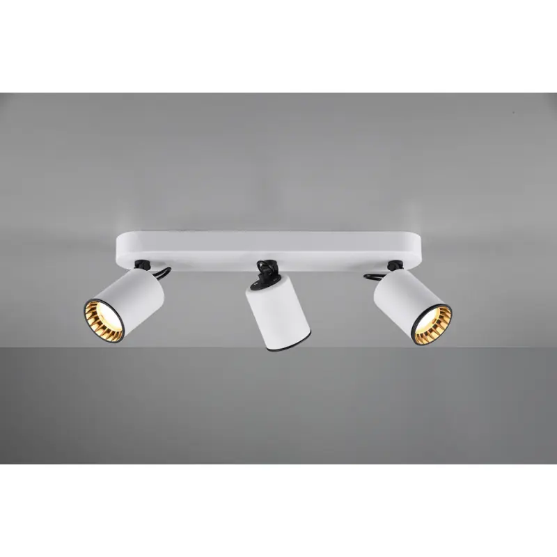 TRIO Spot intérieur blanc mat et noir PAGO