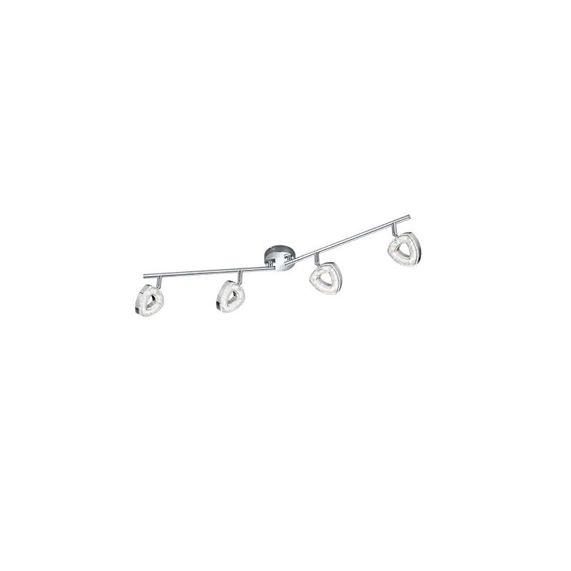 TRIO Spot intérieur chrome et transparent claire TOURS