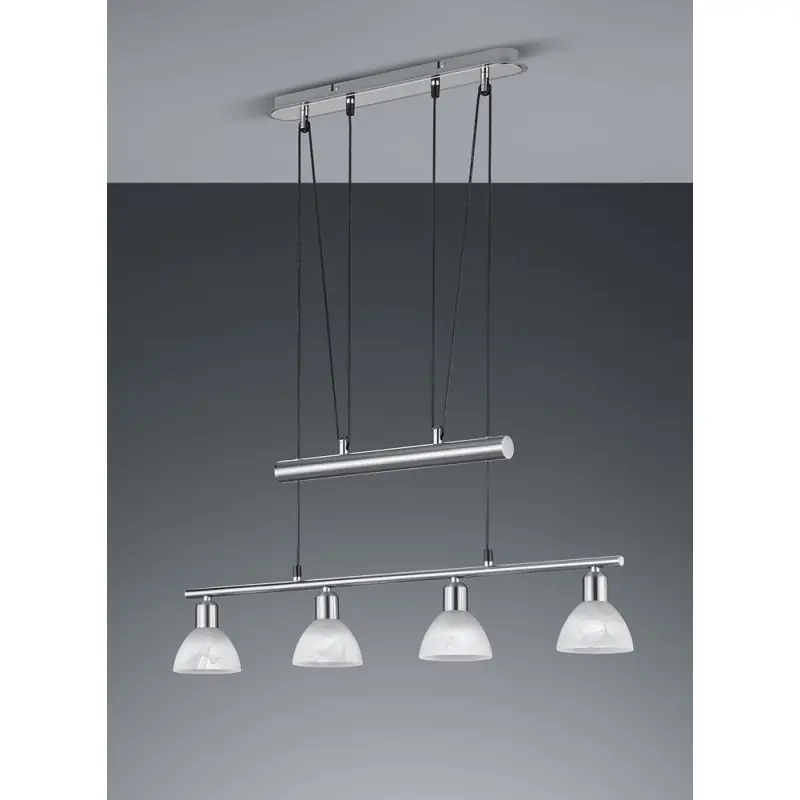 TRIO Suspension intérieur nickel mat et albâtre LEVISTO