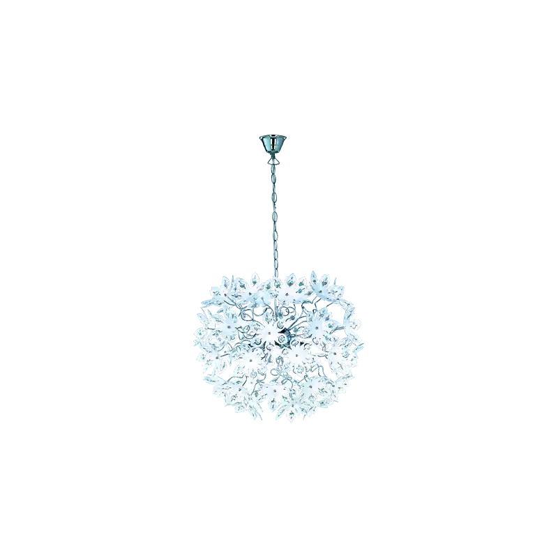 TRIO Suspension intérieur chrome et blanc BLOWBALL