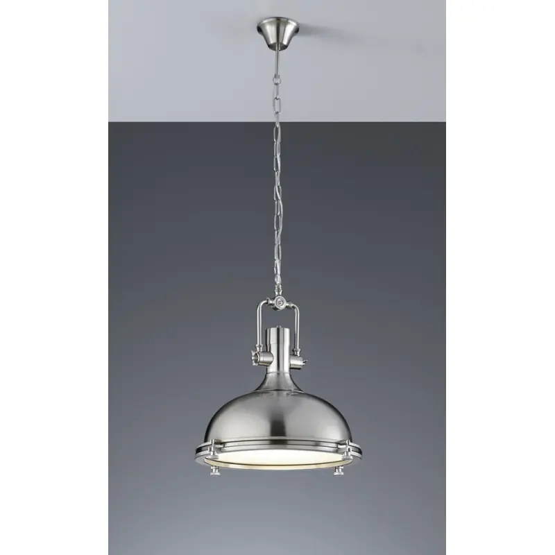 TRIO Suspension intérieur nickel mat et blanc BOSTON