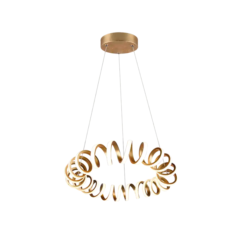 TRIO Suspension intérieur or et blanc CURL