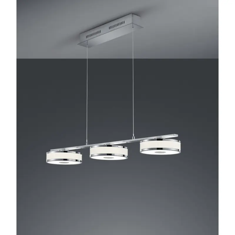 TRIO Suspension intérieur nickel mat et chrome AGENTO