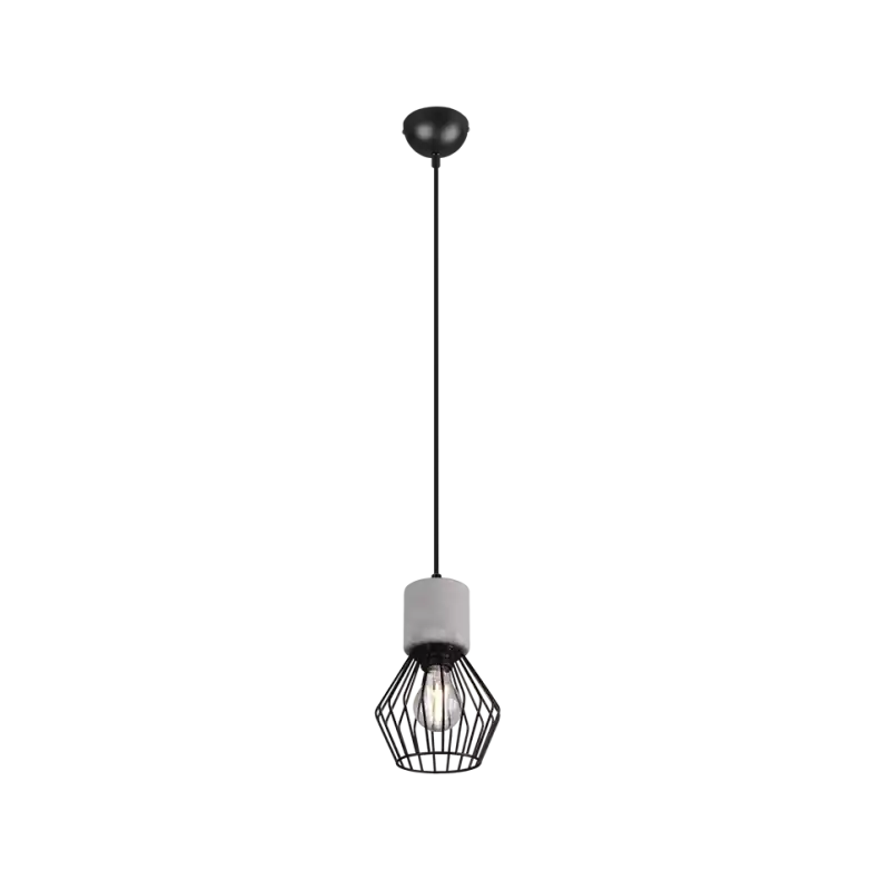 TRIO Suspension intérieur noir mat et couleur beton JAMIRO