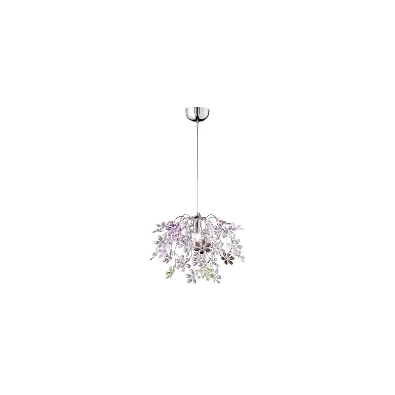 TRIO Suspension intérieur chrome et multicouleur FLOWER