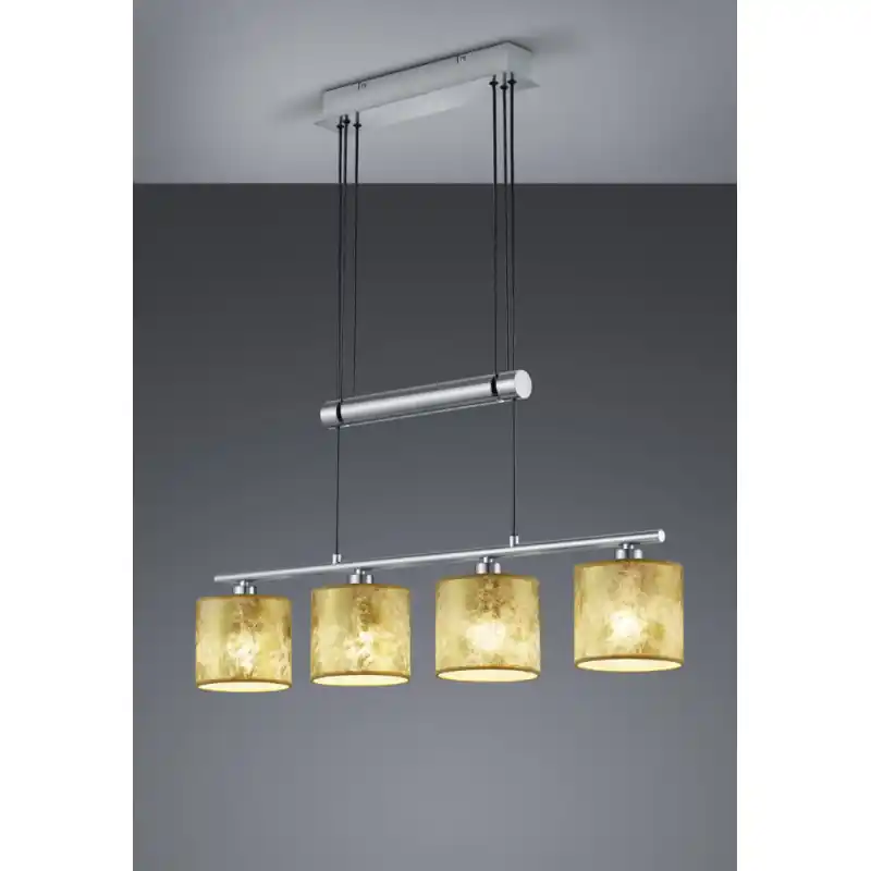 TRIO Suspension intérieur nickel mat et or GARDA