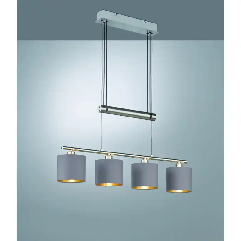 TRIO Suspension intérieur nickel mat et taupe GARDA
