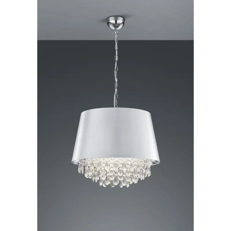 TRIO Suspension intérieur chrome et transparent claire LORELEY