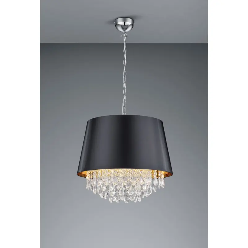 TRIO Suspension intérieur chrome et transparent claire LORELEY