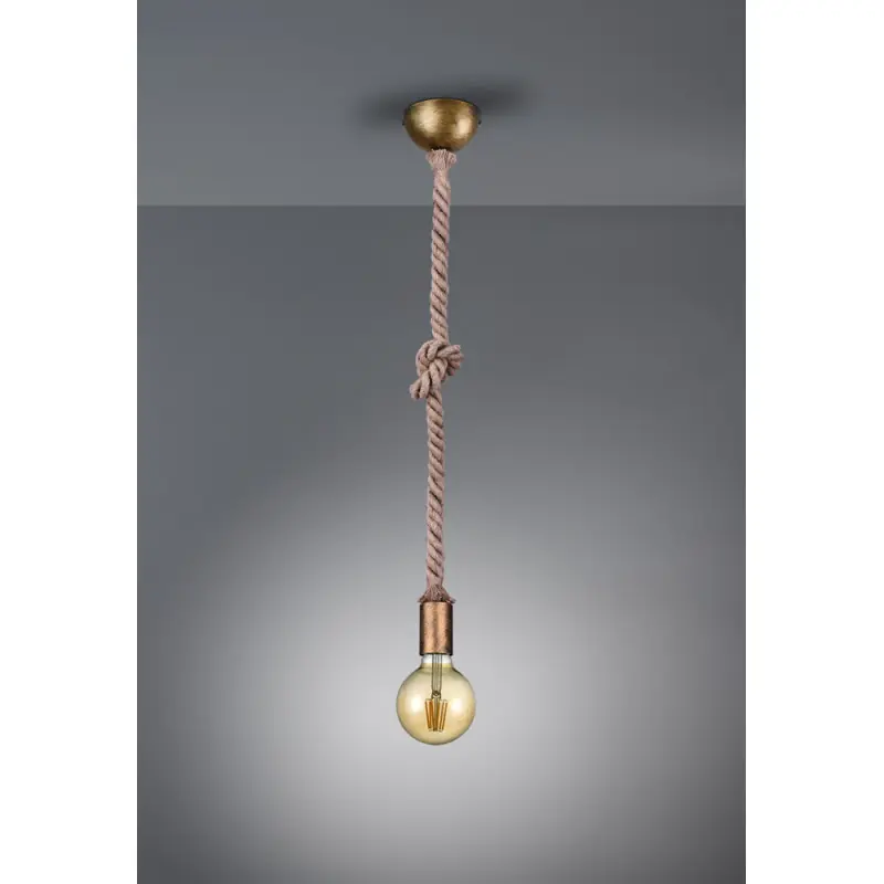 TRIO Suspension intérieur laiton fumé ROPE