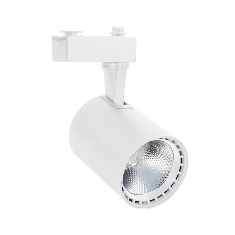 Spot led 40w blanc rail monophasé 1 allumage boutiques commerces