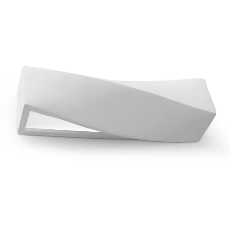 Applique céramique SIGMA, céramique/verre, blanc, E27