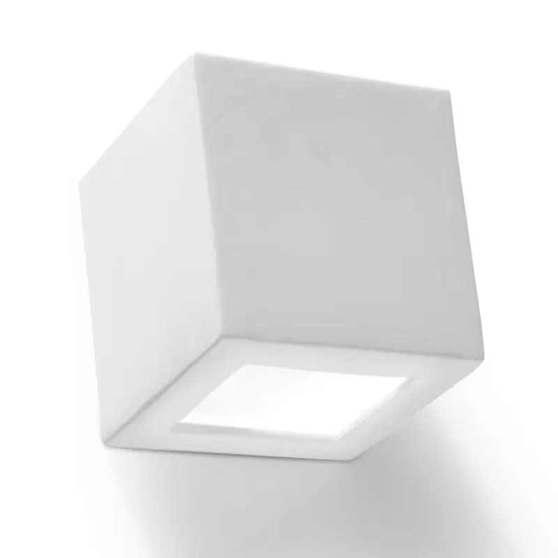 Applique céramique LEO, céramique/verre, blanc, E27