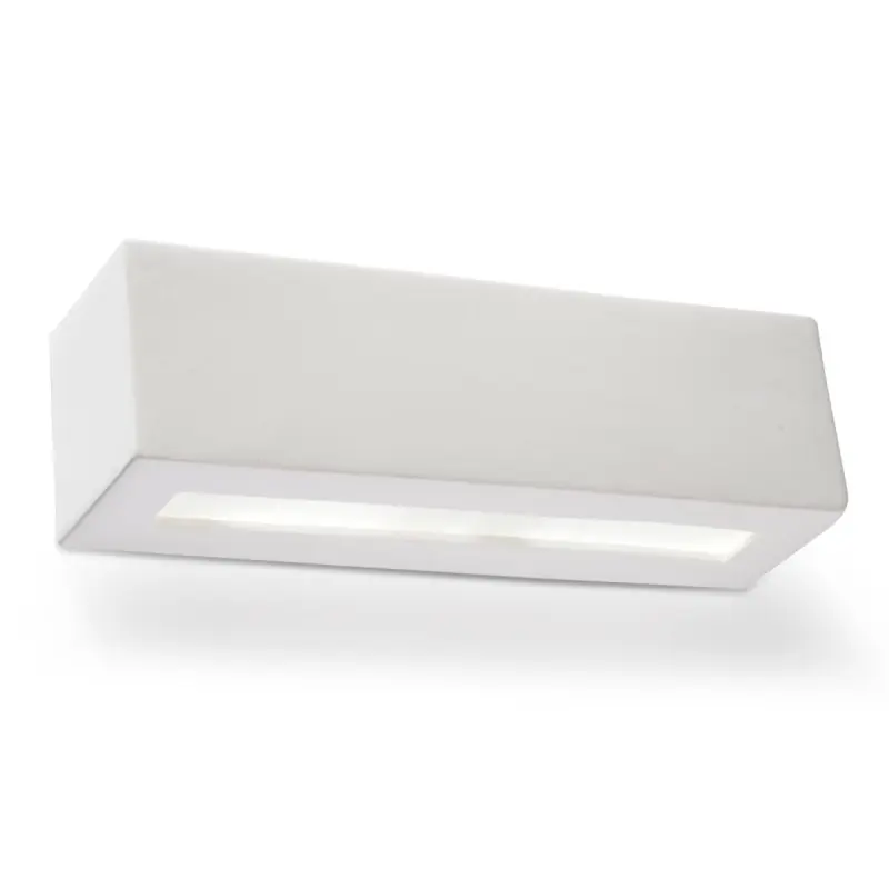 Applique céramique VEGA, céramique/verre, blanc, E27