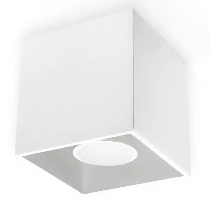 Plafonnier QUAD 1, aluminium blanc, GU10
