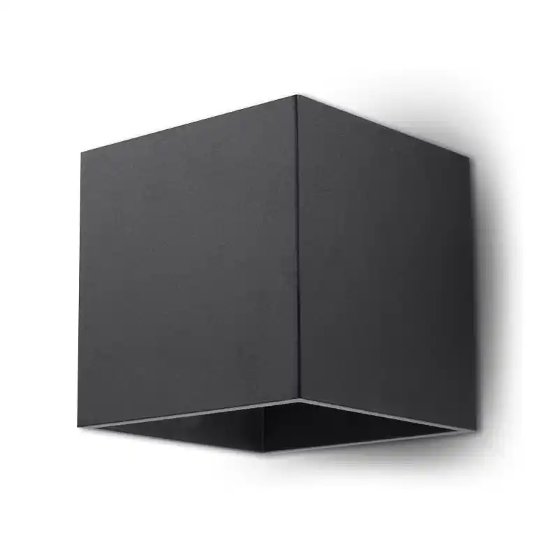 Applique QUAD 1, aluminium, noir