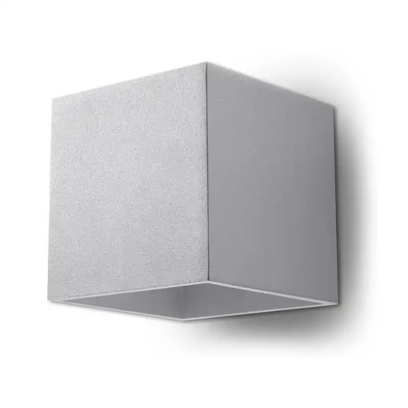 Applique QUAD 1, aluminium, gris