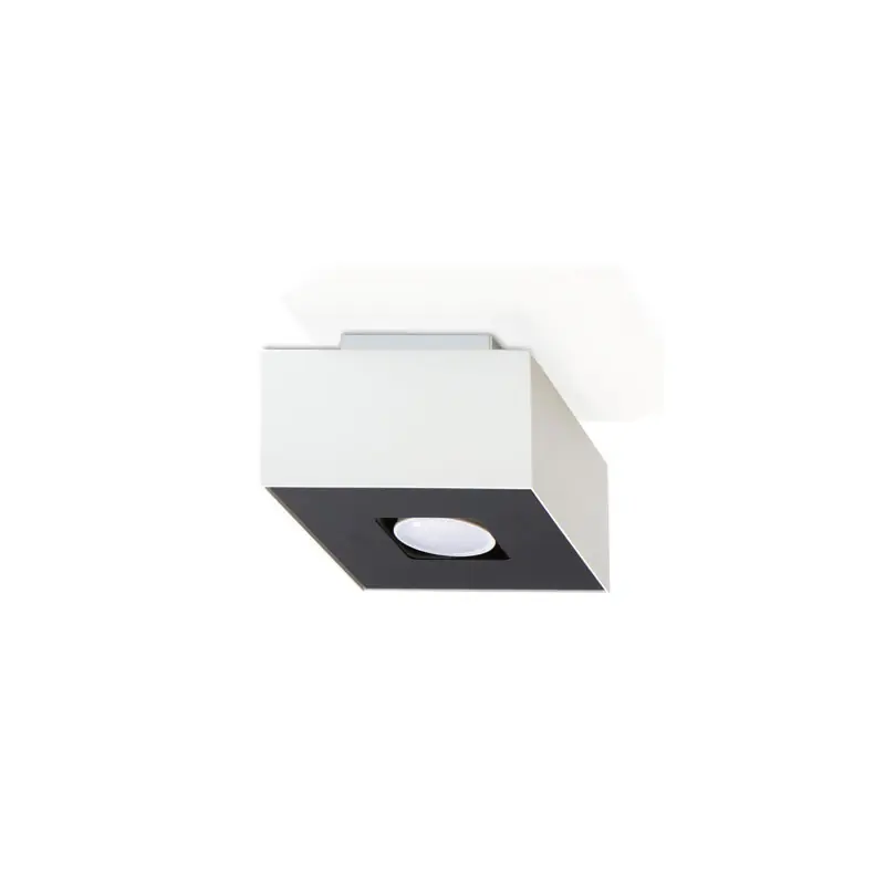 Plafonnier MONO 1, acier, blanc, GU10